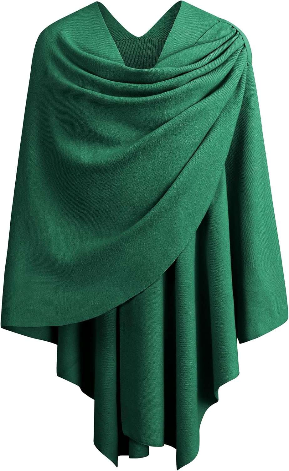 PULI Womens Large Cross Front Poncho Sweater Wrap for Fall