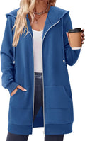 Zip Up Hoodies for Women Oversized Fleece Tunic Sweatshirt - Cozy Fit