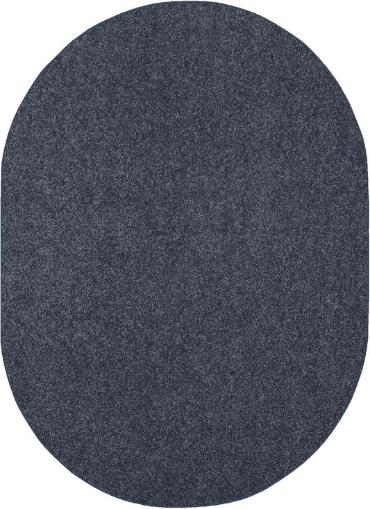 Pet Friendly Solid Color Area Rugs in Petrol Blue for Home