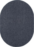 Ambiant Petrol Blue Solid Color Area Rug 4 ft x 6 ft Oval - Soft, Pet