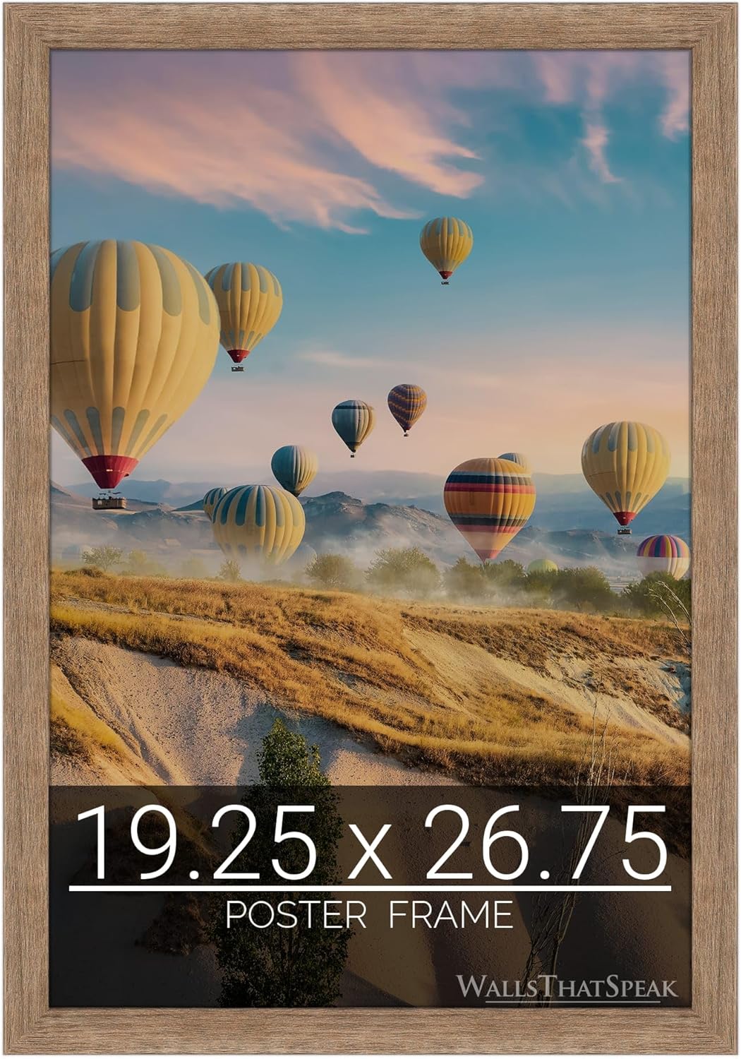 Brown Barnwood Picture Frame for Puzzles, Posters, and Photos