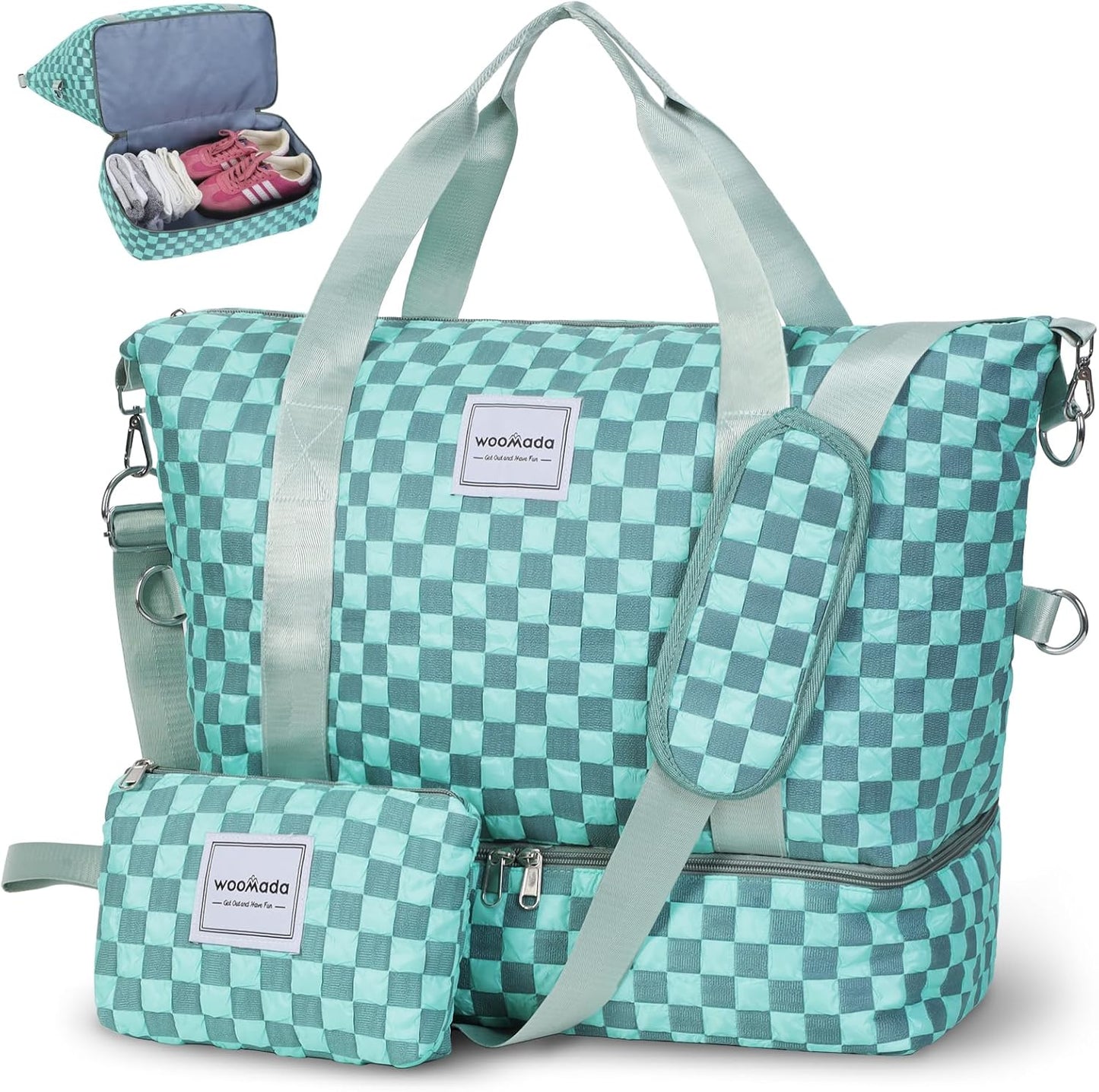 WEEKENDER BAG with Shoe Compartment & Wet Pocket for Travel