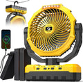36000mAh Portable Camping Fan - 150HRS Rechargeable Fan with LED