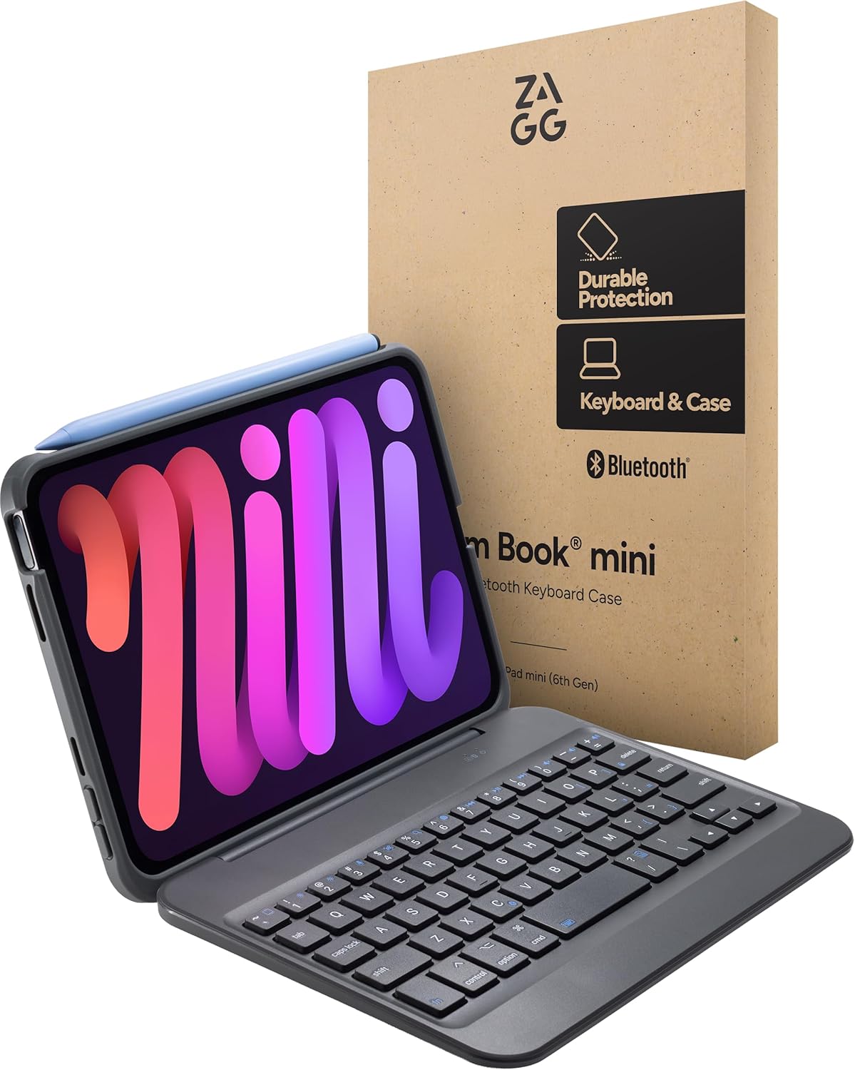 ZAGG Slim Book Mini iPad Mini Keyboard Case with Detachable Design