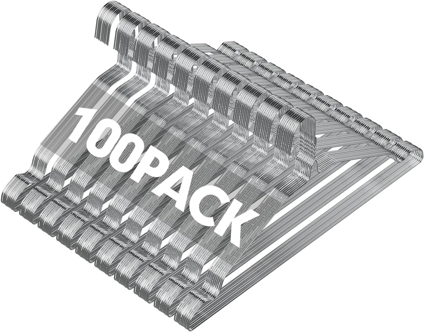 SPECILITE Metal Wire Hangers 100 Pack for Clothes and Coats