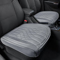 2-Pack Leather Front Car Seat Covers - Gray Bottom Seat Covers