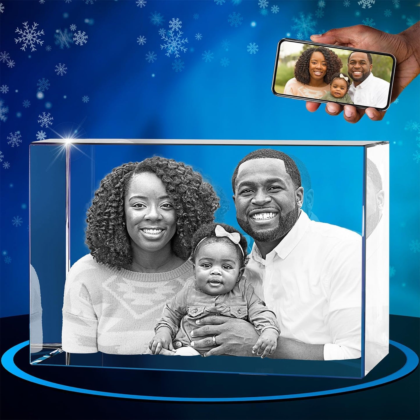 ArtPix 3D Crystal Photo Personalized Christmas Gifts for Her