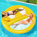 Inflatable Tanning Pool Lounger Float 71in x 71in - Large Tanning Mat
