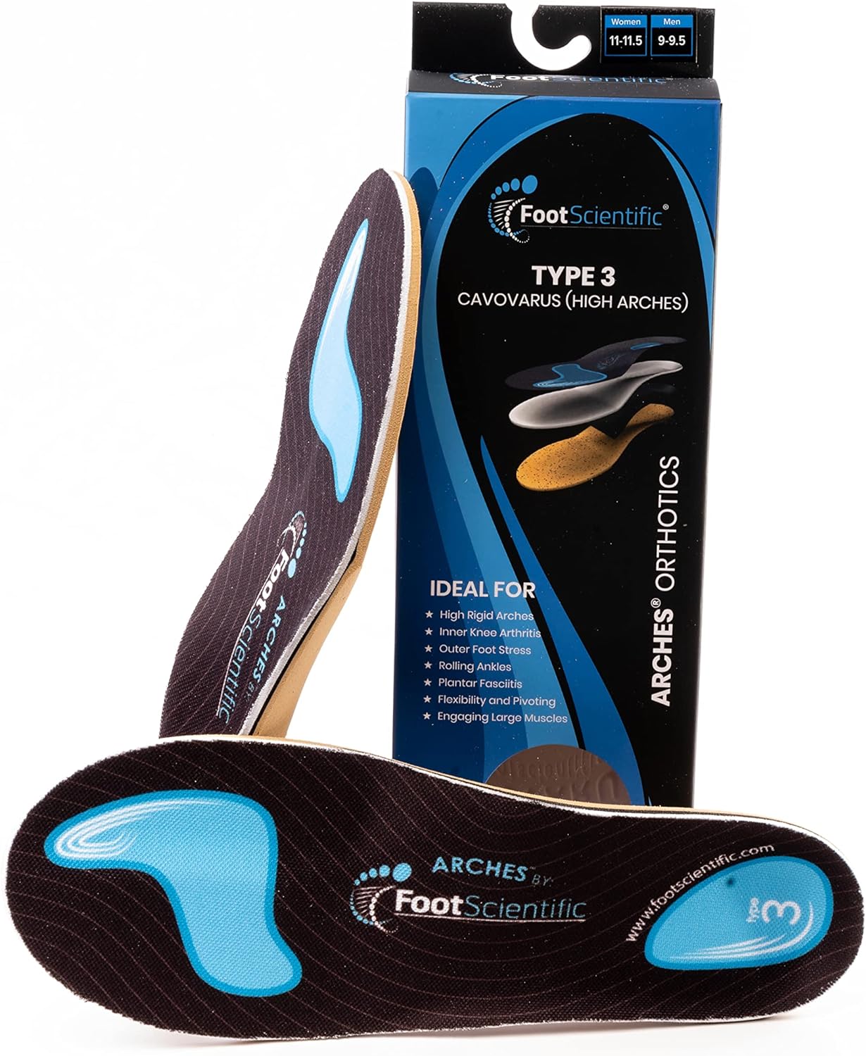 FootScientific Arches Type 3 Orthotic Insoles for High Arches