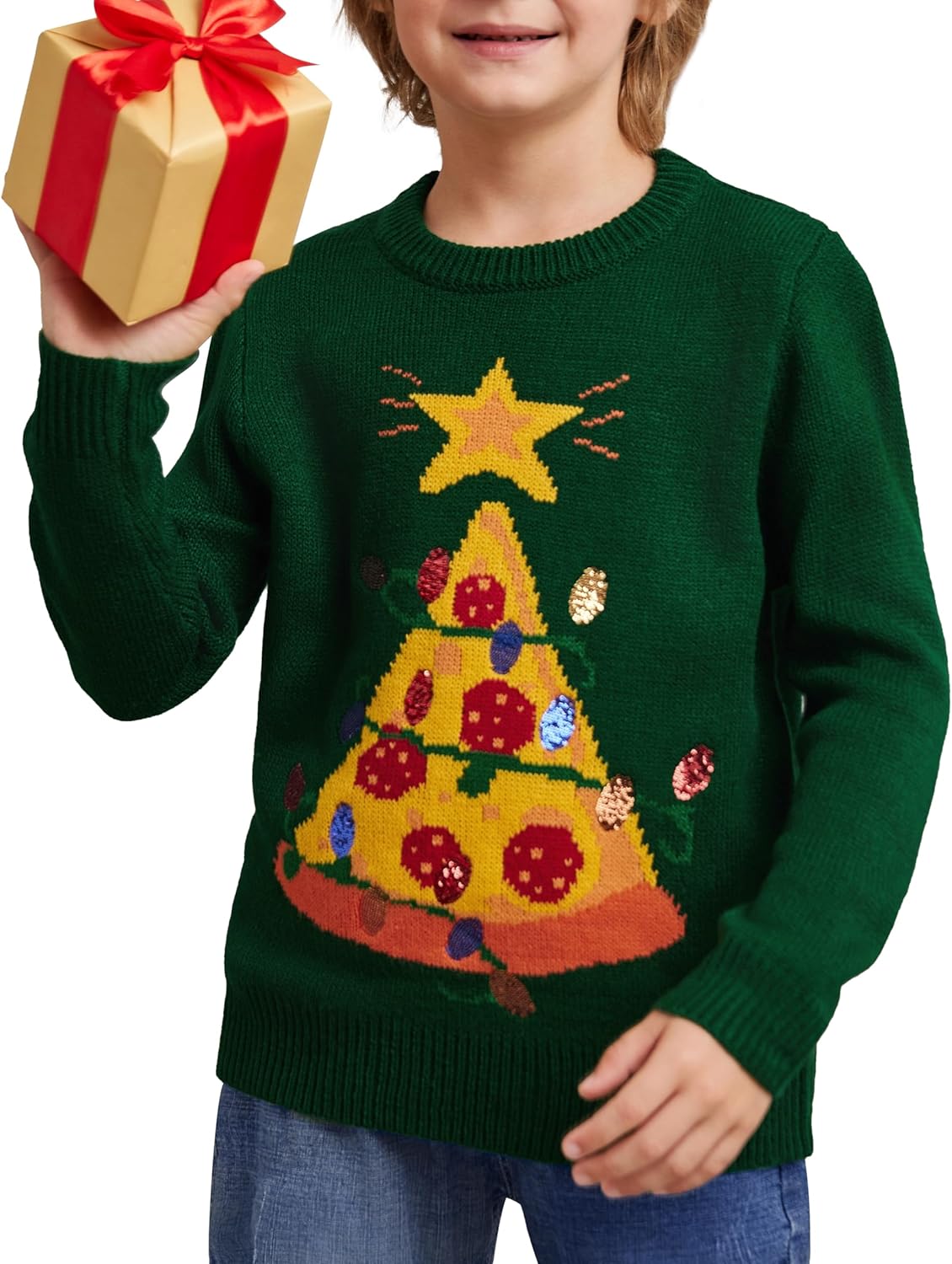 LUBOT Kids Christmas Sweater - Cozy Holiday Knit