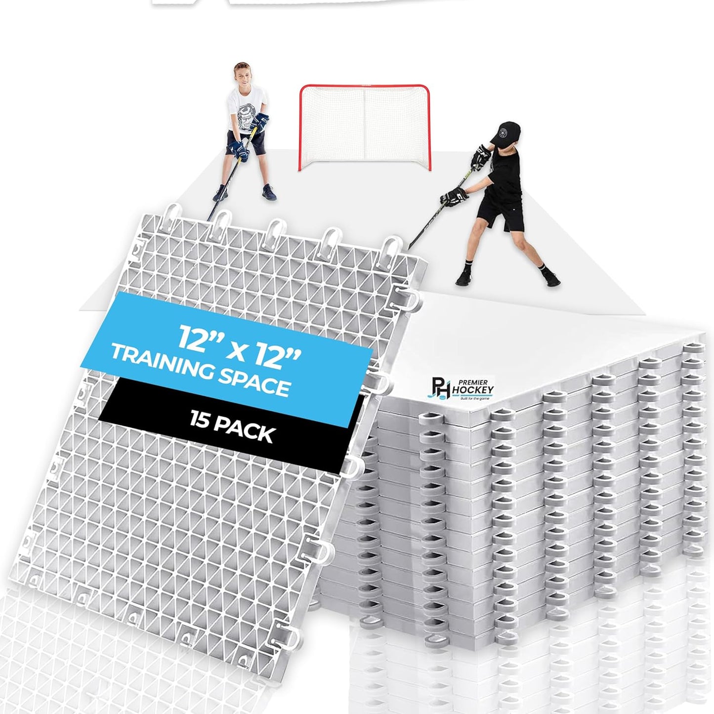 Premier Sports Hockey Flooring Tiles for Training - 15 Pack