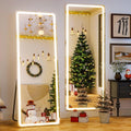 GLSLAND LED Full Length Mirror 64x21 in - Lighted Floor Mirror