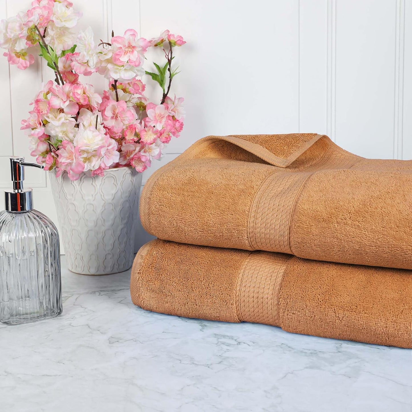 Superior Egyptian Cotton Pile Bath Sheet Set of 2 for Luxury