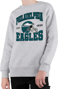 NFL Team Helmets Kids Crewneck Sweatshirt for Boys and Girls