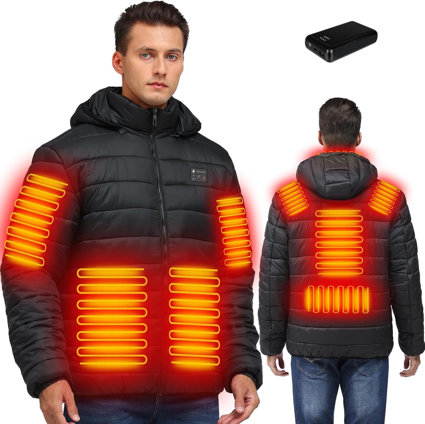 Heated Jackets for Men with 16000mAh Battery Pack Included