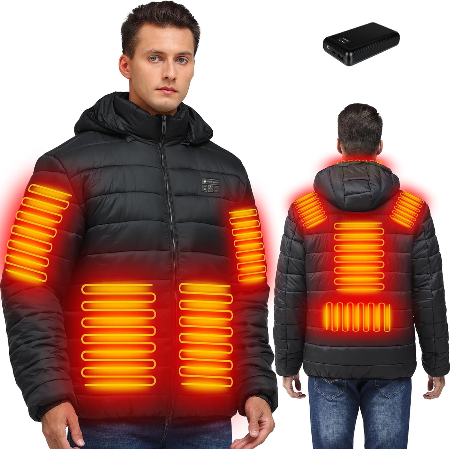 Heated Jackets for Men with 16000mAh Battery Pack Included