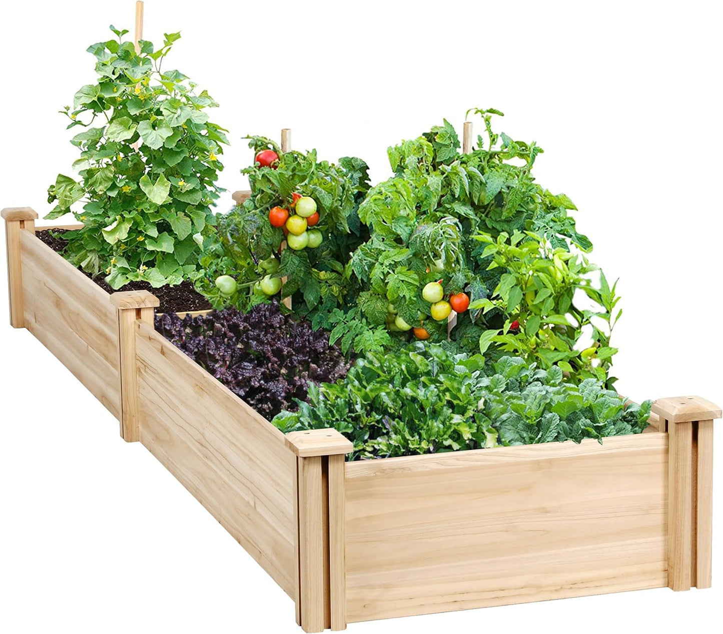 Yaheetech 82ft Wooden Horticulture Raised Garden Bed for Plants