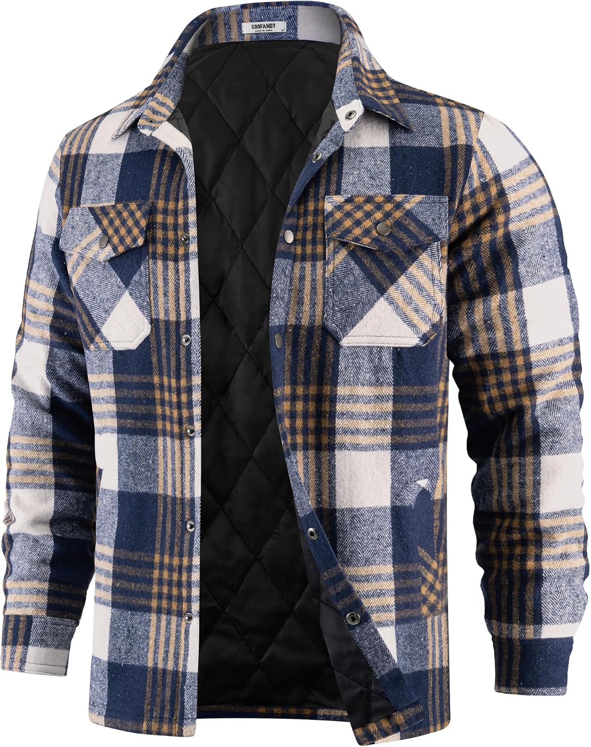COOFANDY Men's Flannel Shirt Jacket for Cozy Winter Style