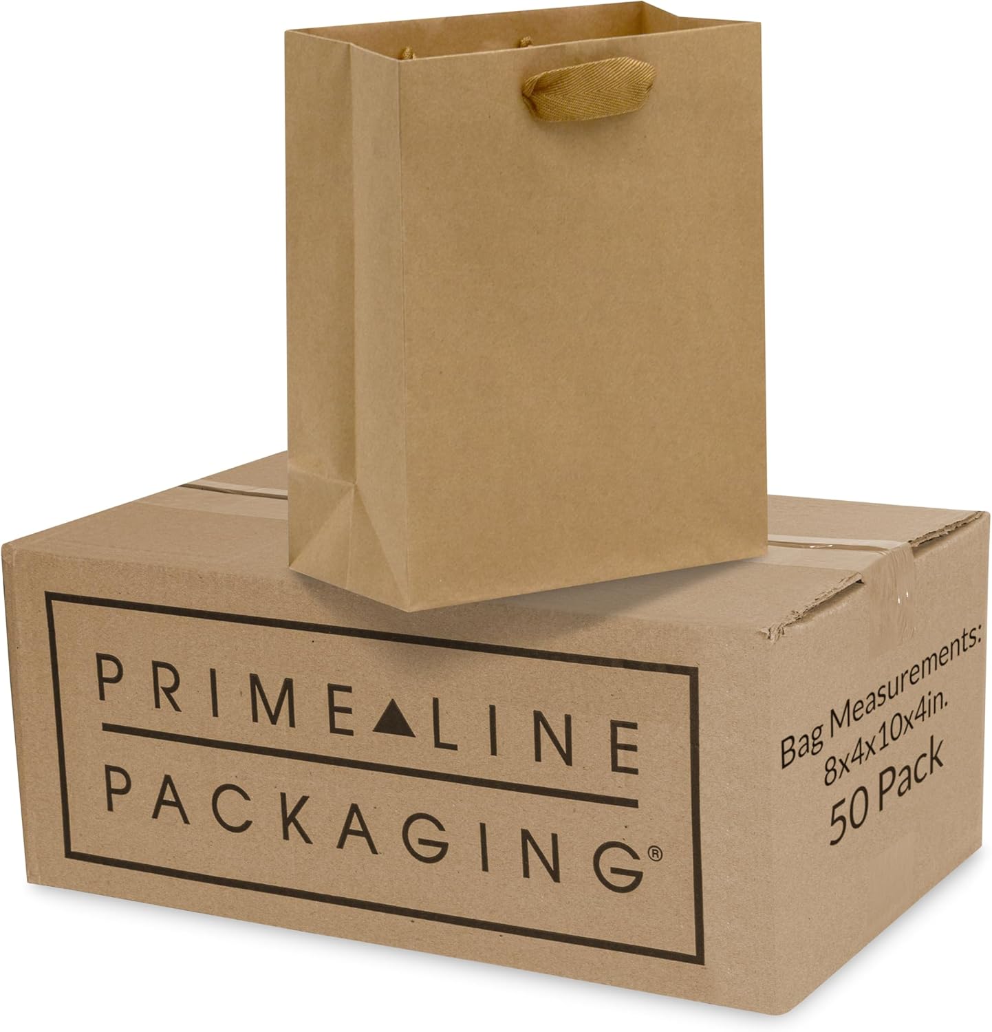 Brown Paper Bags with Handles for Gifts and Retail Use