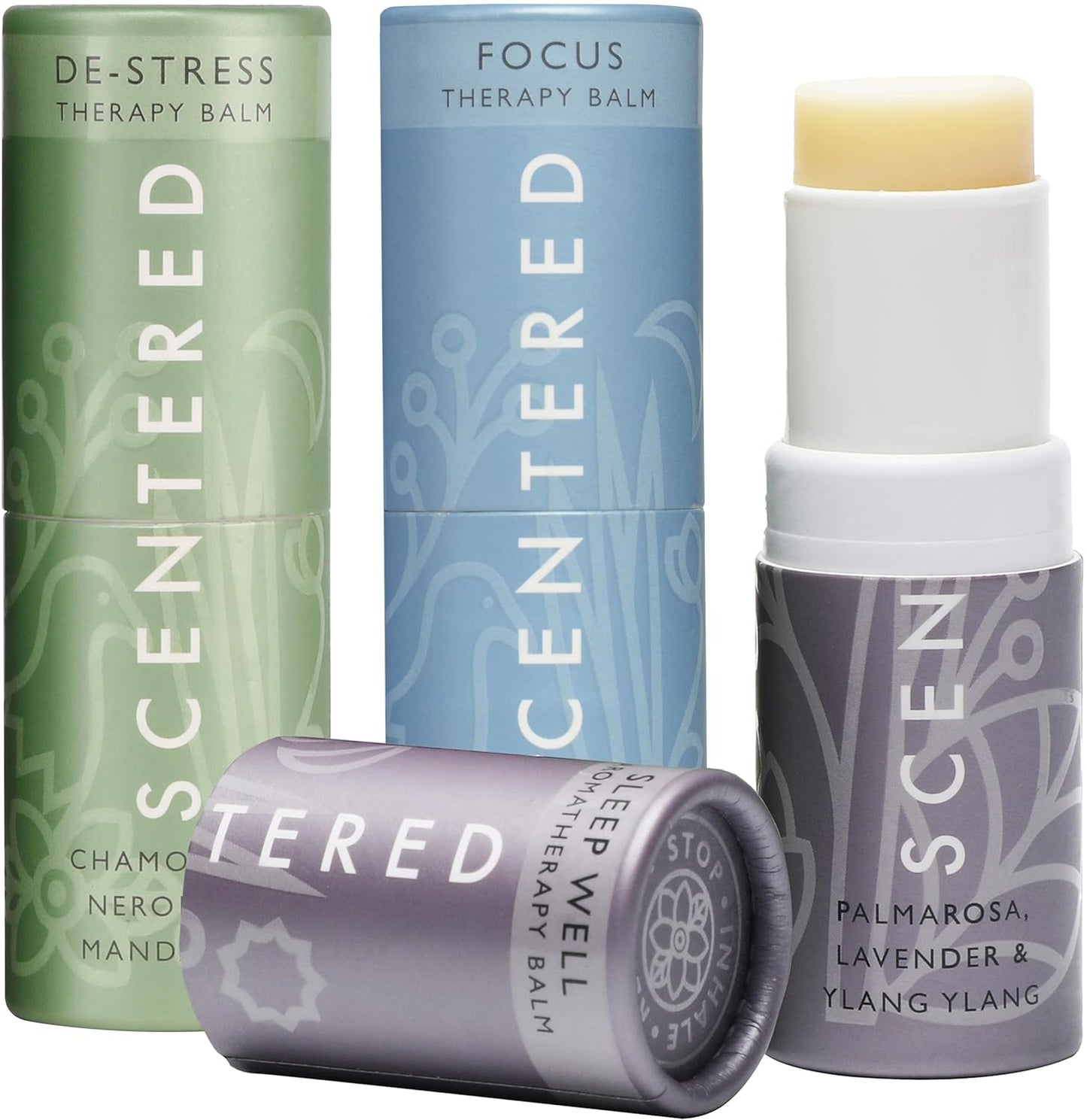Aromatherapy Balm Gift Set for Calm, Focus, and Sleep Well