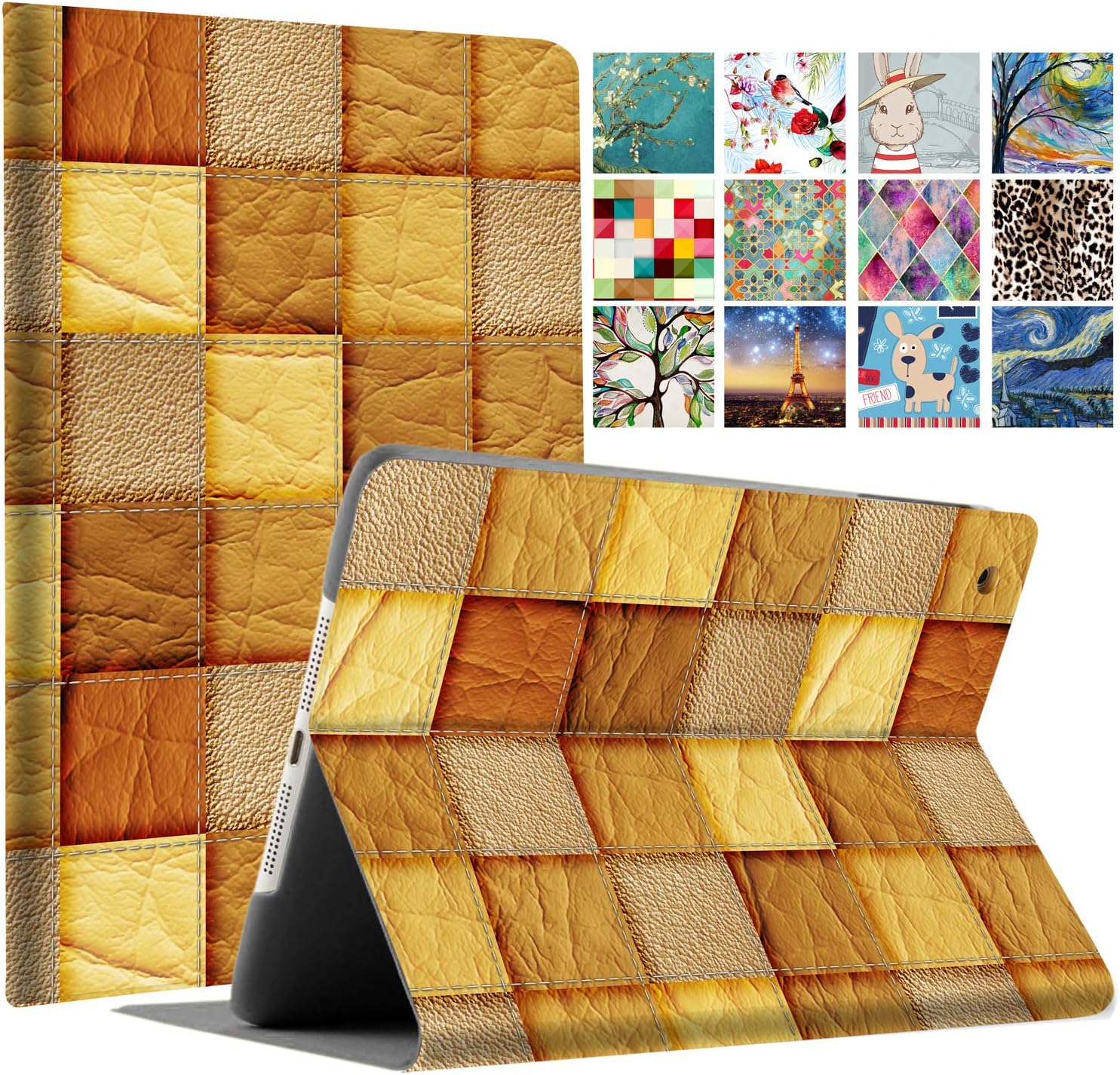 DuraSafe iPad PRO 11 Inch 1st Gen Case - Brown Patchwork Design