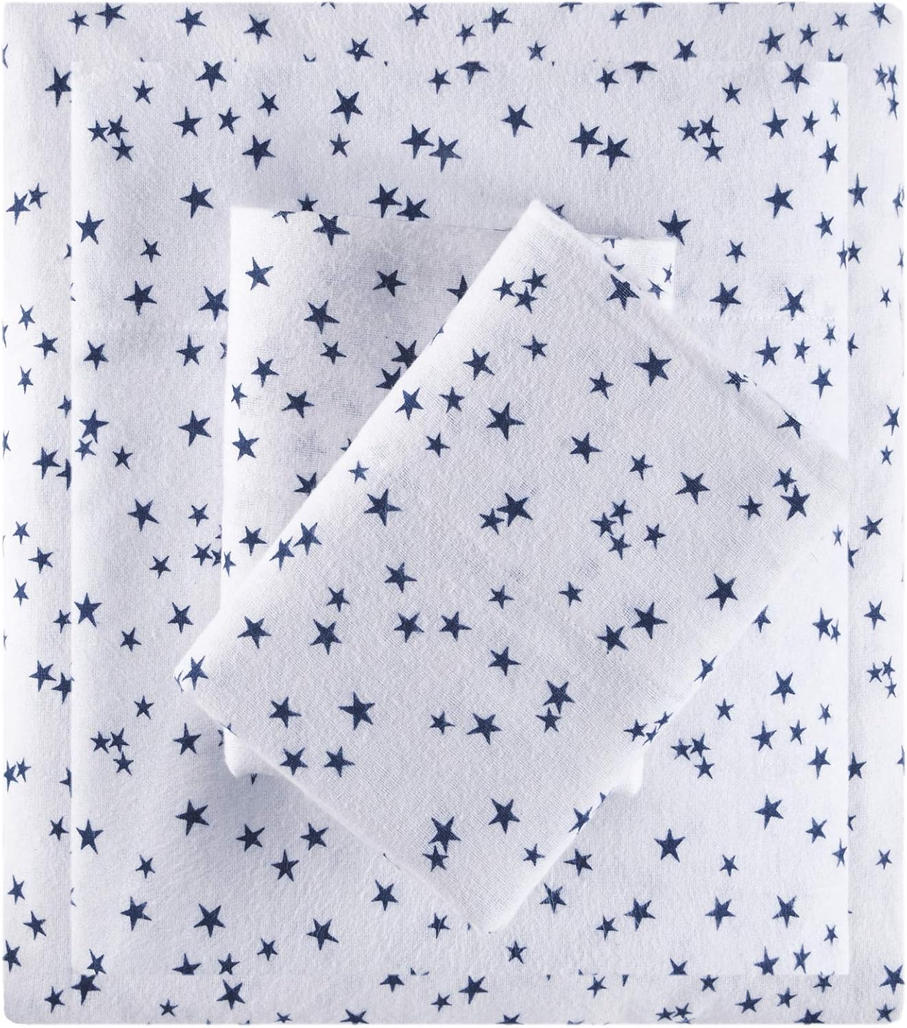 Cozy Soft 100% Cotton Flannel Print Animals Stars Sheet Set