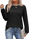 Zeagoo Womens Crewneck Pullover Sweater - Soft Long Sleeve Side Slit