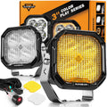 Auxbeam Color Play Series 3 in Flood Beam LED Pods - Dual Color