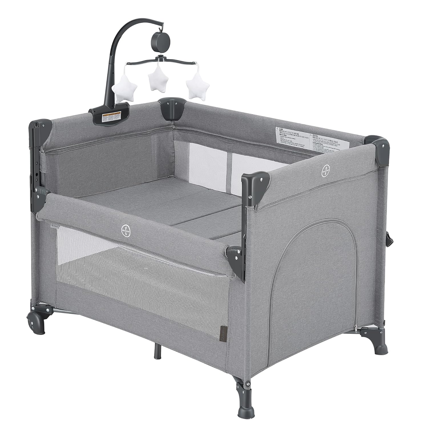 2-in-1 Baby Playard and Bassinet for Newborns and Toddlers