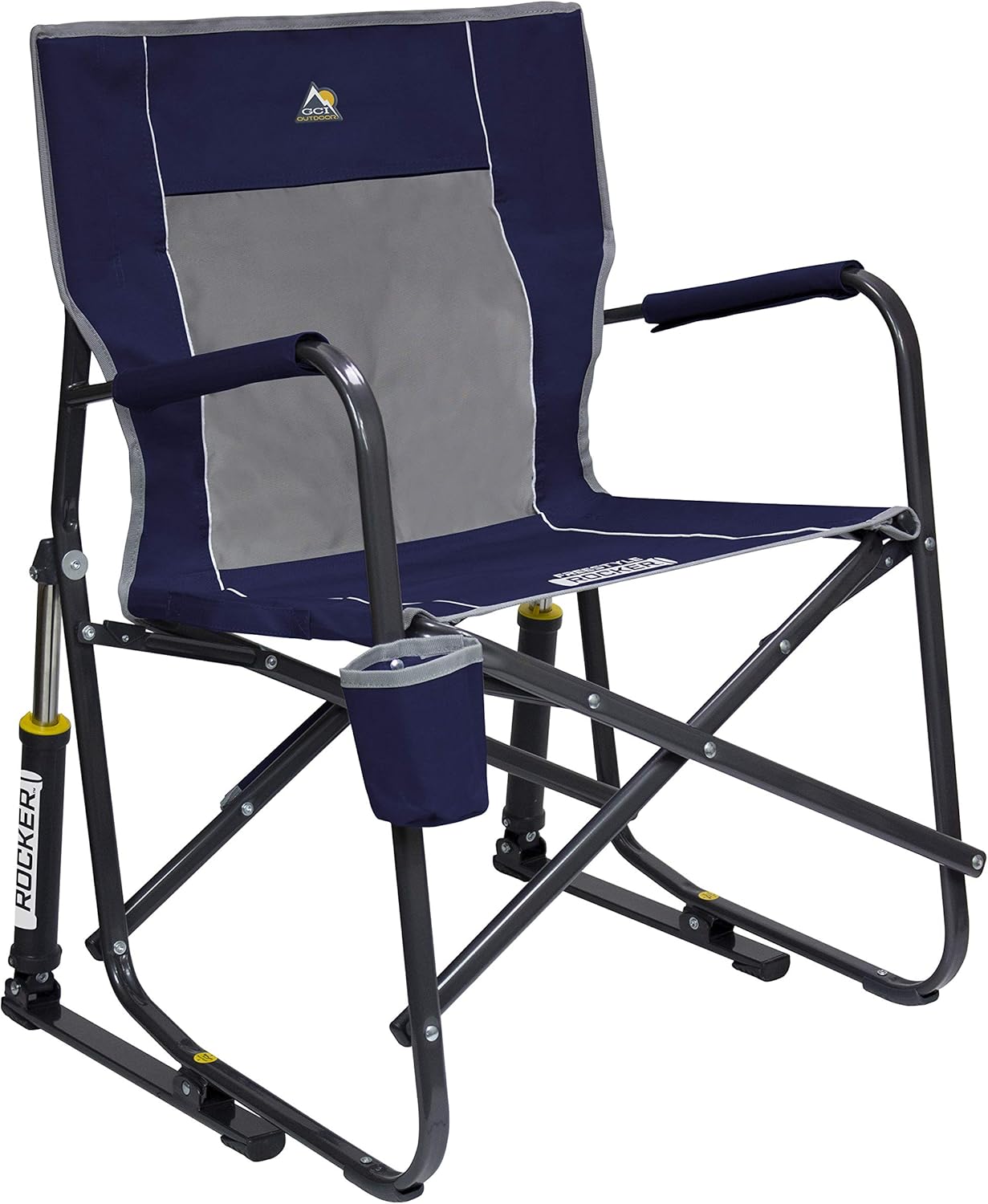 Portable Rocking Camping Chair | Durable Armrests, Drink Holder, Comfort Backrest