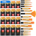 Acrylic Paint Brush Set 16 Pack - Versatile 15 Sizes for Artists