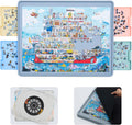 WELGEE 1500 Piece Rotating Puzzle Board with Drawers - Ergonomic