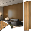 3D Fluted Acoustic Wall Panel 104 x 15.75 in Pack of 2 - Teak Finish