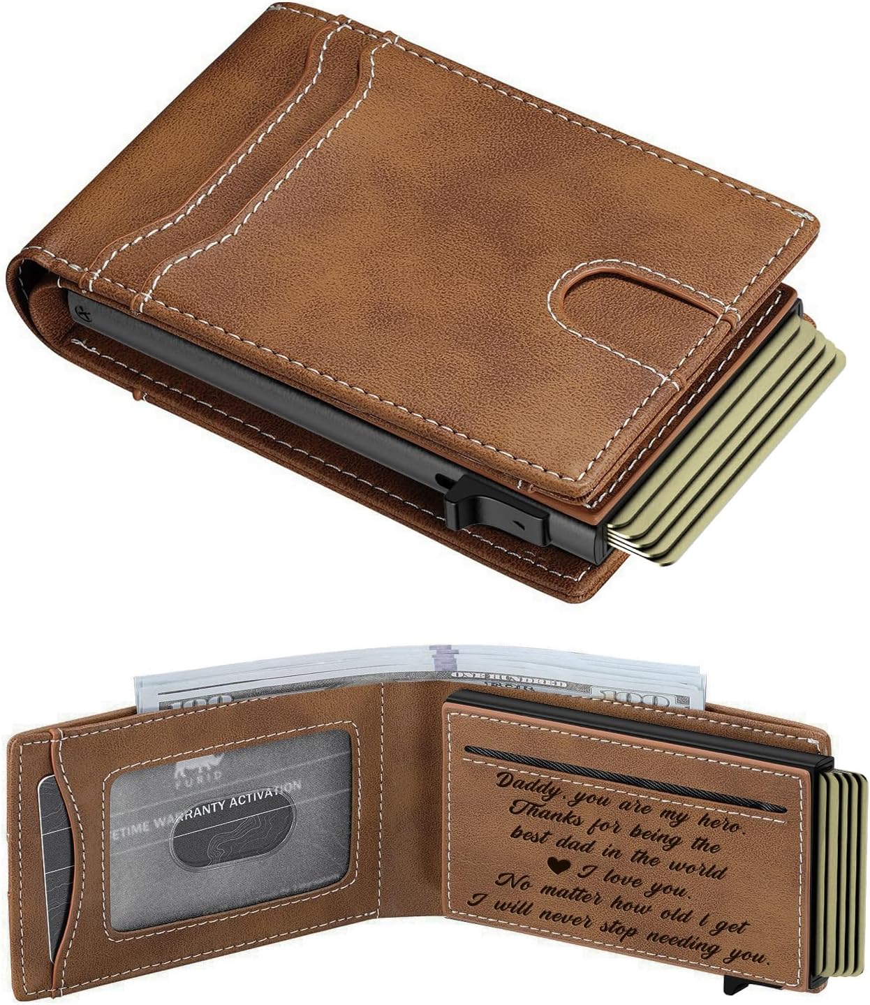 RFID Slim Smart Wallet - Perfect Gift for Dad from Daughter Son