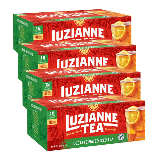 Luzianne Unsweetened Decaffeinated Iced Tea Bags - 18ct