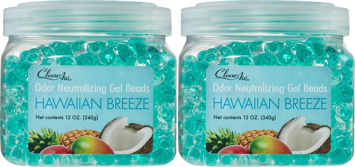 Clear Air Gel Beads - 12 oz x 2 - Hawaiian Breeze Scent