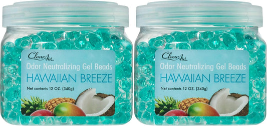 Clear Air Gel Beads - 12 oz x 2 - Hawaiian Breeze Scent