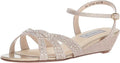 Touch Ups Lena Wedge Sandal - Jeweled Ankle Strap Comfort