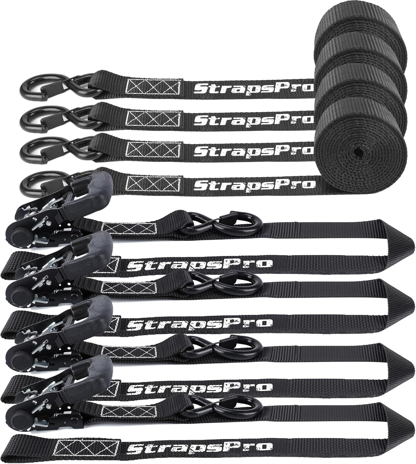 Heavy Duty Ratchet Straps 1.5ft' x 16FT for Secure Cargo