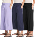 Women's Ultra-Soft Wide Leg Capri 3-Pack - Loose Yoga Lounge