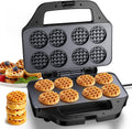 Mini Waffle Maker Machine - 8 Mini Waffle Bites, Quick Heat-Up