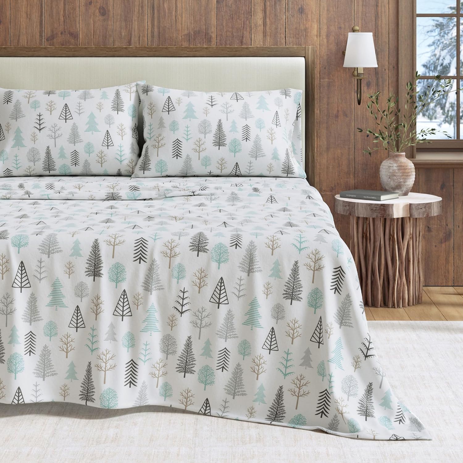Great Bay Home Flannel Sheet Set Queen Size for Cozy Comfort