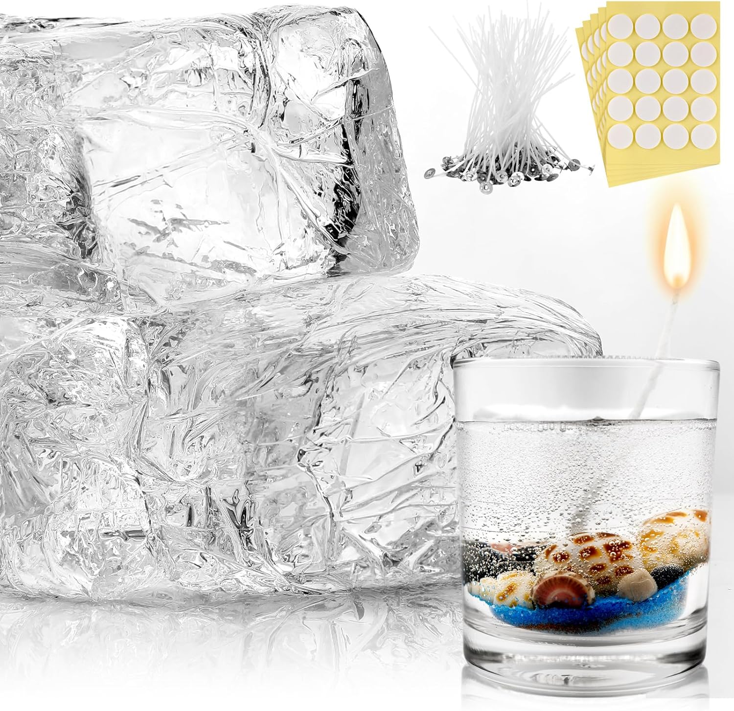 9.9 lb High Density Transparent Gel Candle Wax for DIY Projects