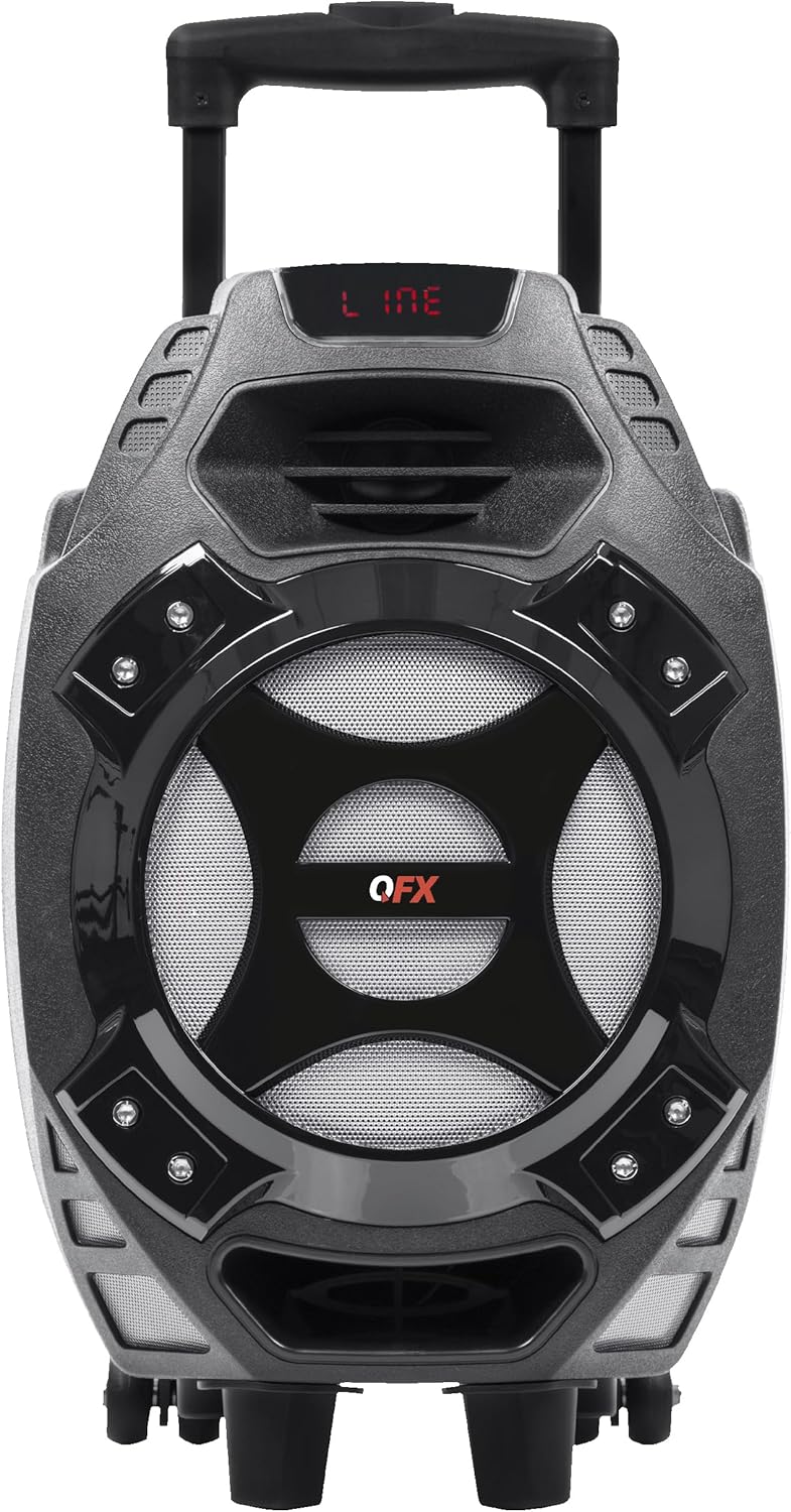 QFX PBX-61081 Portable Speaker with 8-Inch Woofer and Bluetooth