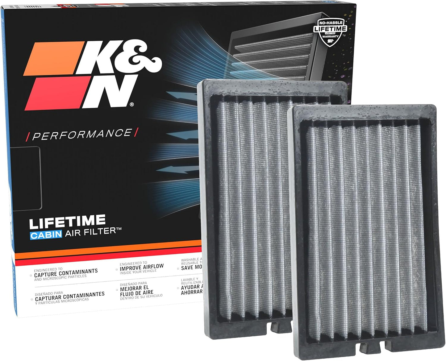 K&N LIFETIME Cabin Air Filter for 2018-2025 JEEP Models