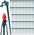 Christmas Light Stakes 200 Pack - Durable 7.5 in Yard Holders