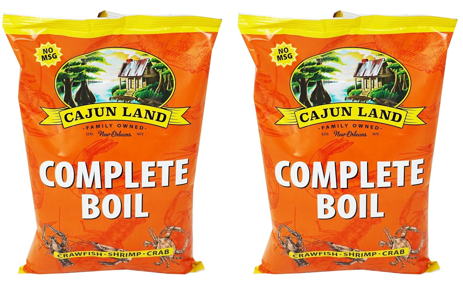 Cajun Land Crab Shrimp Crawfish Boil Complete 4 Lbs - 2 Pack