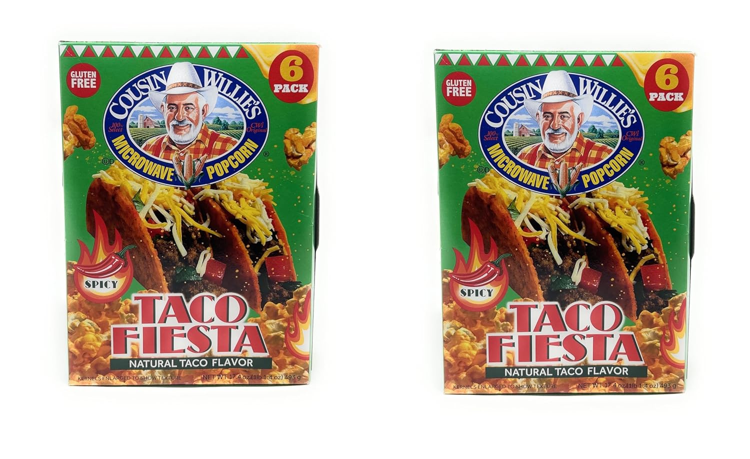 Cousin Willie's Taco Fiesta Popcorn, Gluten Free