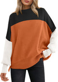Women Oversized Batwing Crewneck Sweater - Loose Fit Fall Pullover