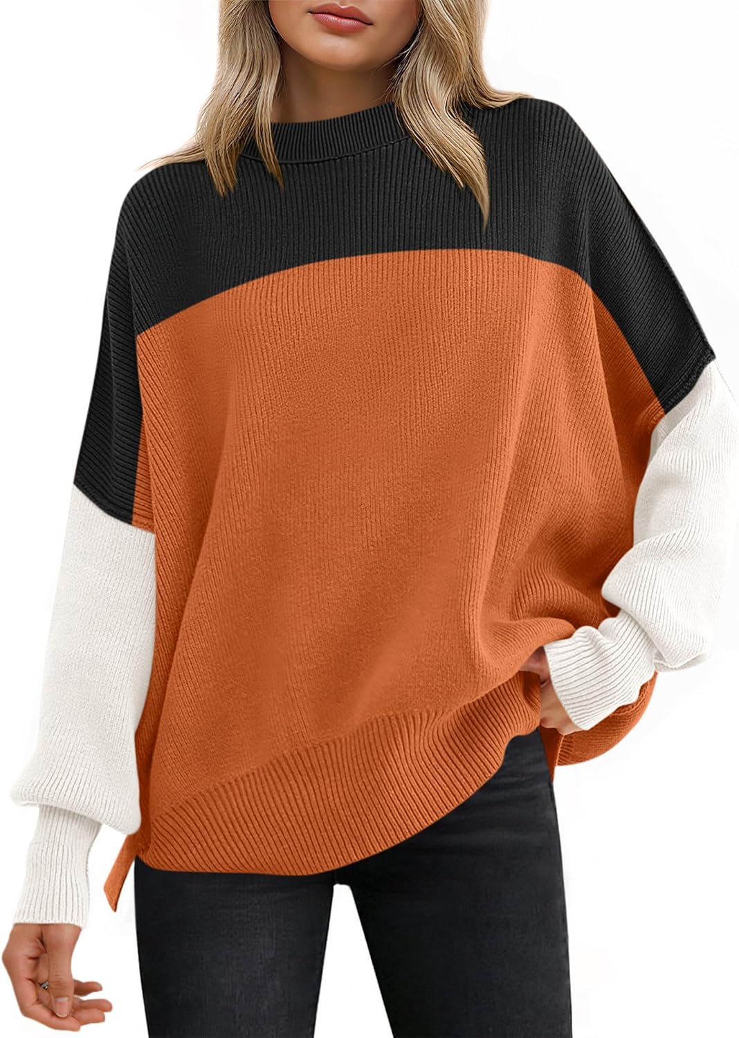 Oversized Women Sweaters Batwing Long Sleeve Casual Knit Top